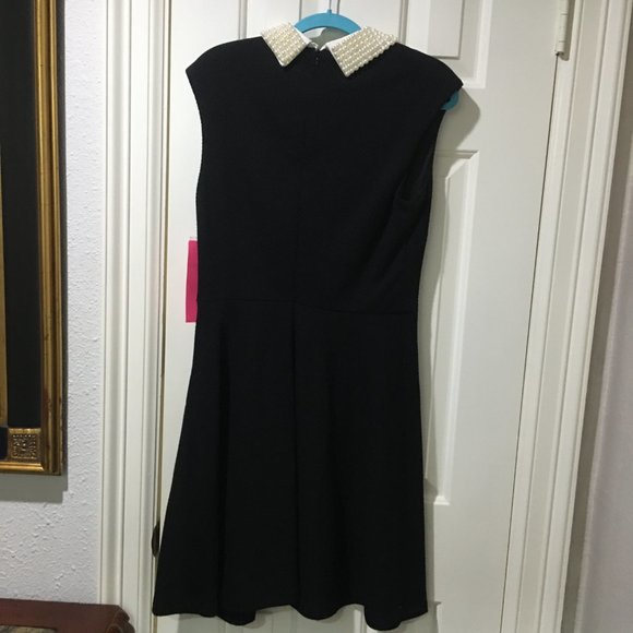 Betsey Johnson Beaded Pearl Peter Pan Collar Dress, sleevelss, size 6 NEW - Picture 7 of 11